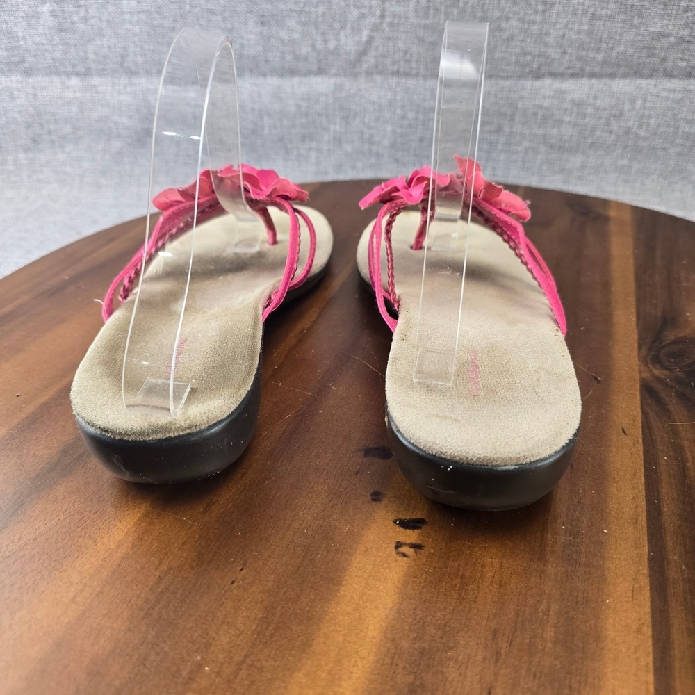 Croft & Barrow Women's Pink Flower Embellished Thong Sandals Size 9.5 - Picture 10 of 14